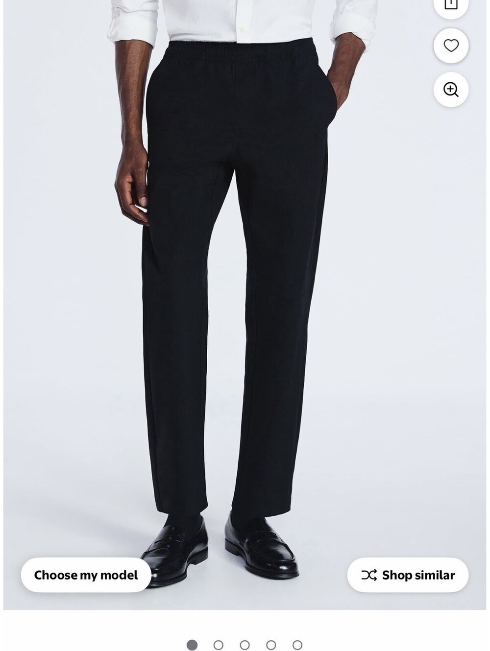 Free Assembly Men's Black Casual Elastic Waist Pants 3XL